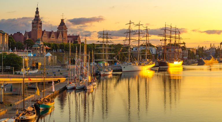 Sailing Ships At The Wharf In Szczecin, Tall Ships Races 2015